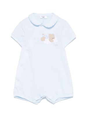 Tutina con motivo orsetto per neonato Il Gufo azzurro con colletto rotondo