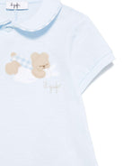 Tutina con motivo orsetto per neonato Il Gufo azzurro con colletto rotondo - Rubino Kids