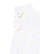 Tutina con ricamo a fiori per neonato Il Gufo bianco con dettagli con ruches - Rubino Kids