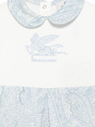 Tutina e bavaglino per neonato ETRO KIDS bianchi con stampa paisley (2 pezzi) - Rubino Kids