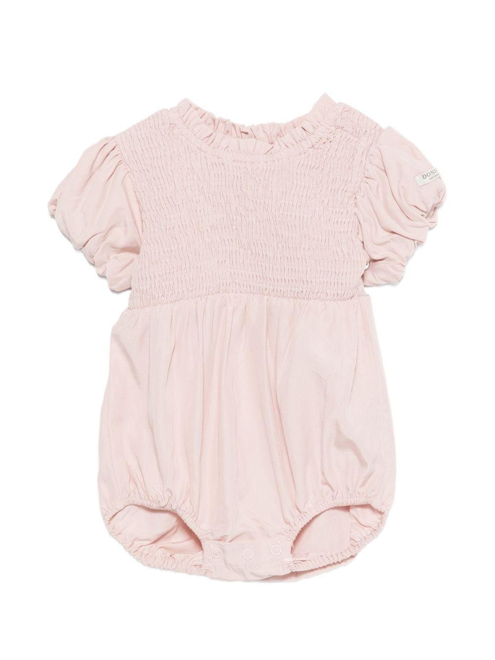 Tutina Eledor per neonata Donsje rosa con corpetto arricciato - Rubino Kids