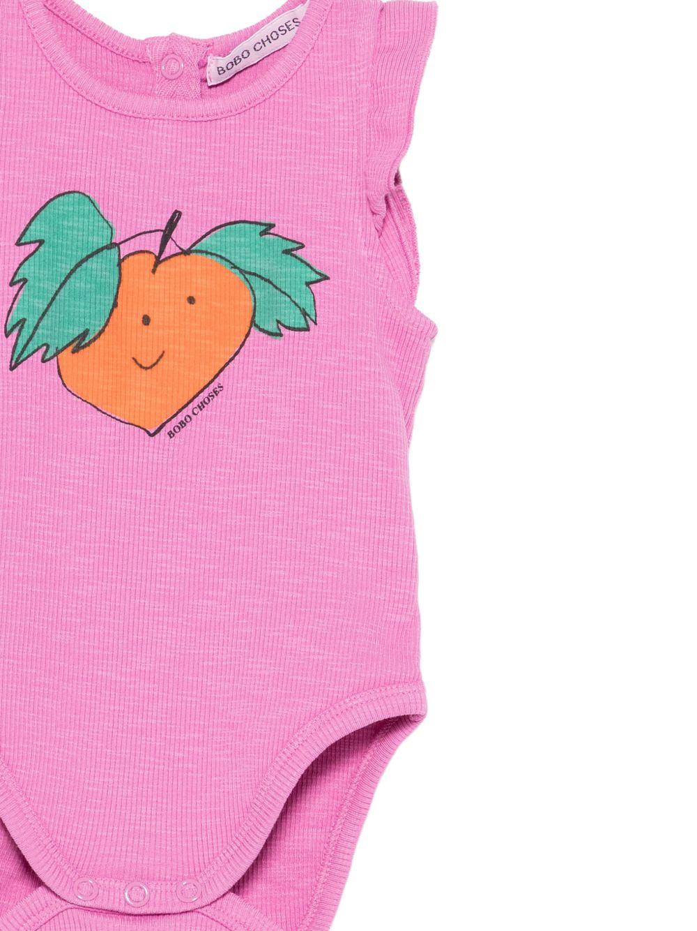 Tutina per neonata Bobo Choses fucsia con stampa rapa - Rubino Kids