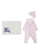 Tutina per neonata Burberry Kids Lilla a quadri con accessori - Rubino Kids