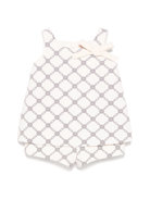 Tutina per neonata Elisabetta Franchi La Mia Bambina beige con stampa monogramma - Rubino Kids