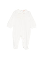 Tutina per neonata Elisabetta Franchi La Mia Bambina bianca con colletto alla Peter Pan - Rubino Kids