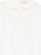 Tutina per neonata Elisabetta Franchi La Mia Bambina bianca con colletto alla Peter Pan - Rubino Kids