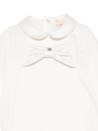 Tutina per neonata Elisabetta Franchi La Mia Bambina bianca con dettaglio fiocco - Rubino Kids