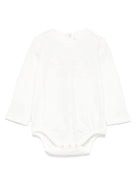 Tutina per neonata Elisabetta Franchi La Mia Bambina bianco con logo ricamato sul davanti - Rubino Kids