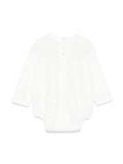 Tutina per neonata Elisabetta Franchi La Mia Bambina bianco con logo ricamato sul davanti - Rubino Kids