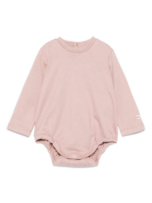 Elisabetta Franchi La Mia Bambina baby girl's pink onesie with embroidered logo