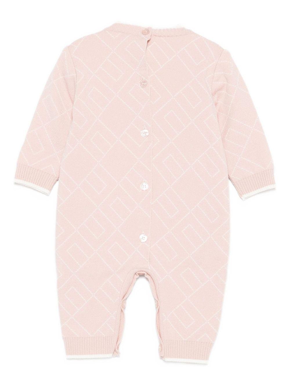 Tutina per neonata Elisabetta Franchi La Mia Bambina rosa con stampa - Rubino Kids