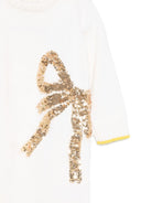 Tutina per neonata Gensami Kids bianca con fiocco e paillettes - Rubino Kids