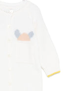 Tutina per neonata Gensami Kids bianco con tasca sul petto - Rubino Kids