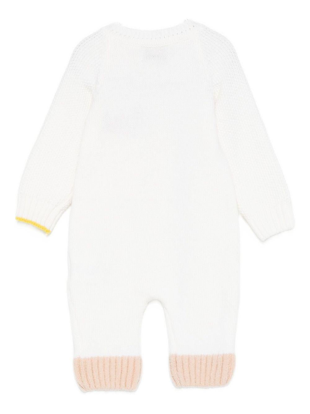 Tutina per neonata Gensami Kids bianco con tasca sul petto - Rubino Kids