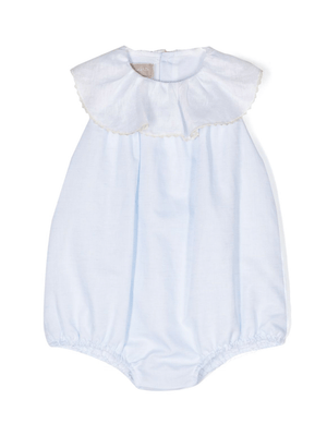 Tutina per neonata La Stupenderia azzurro con colletto ampio