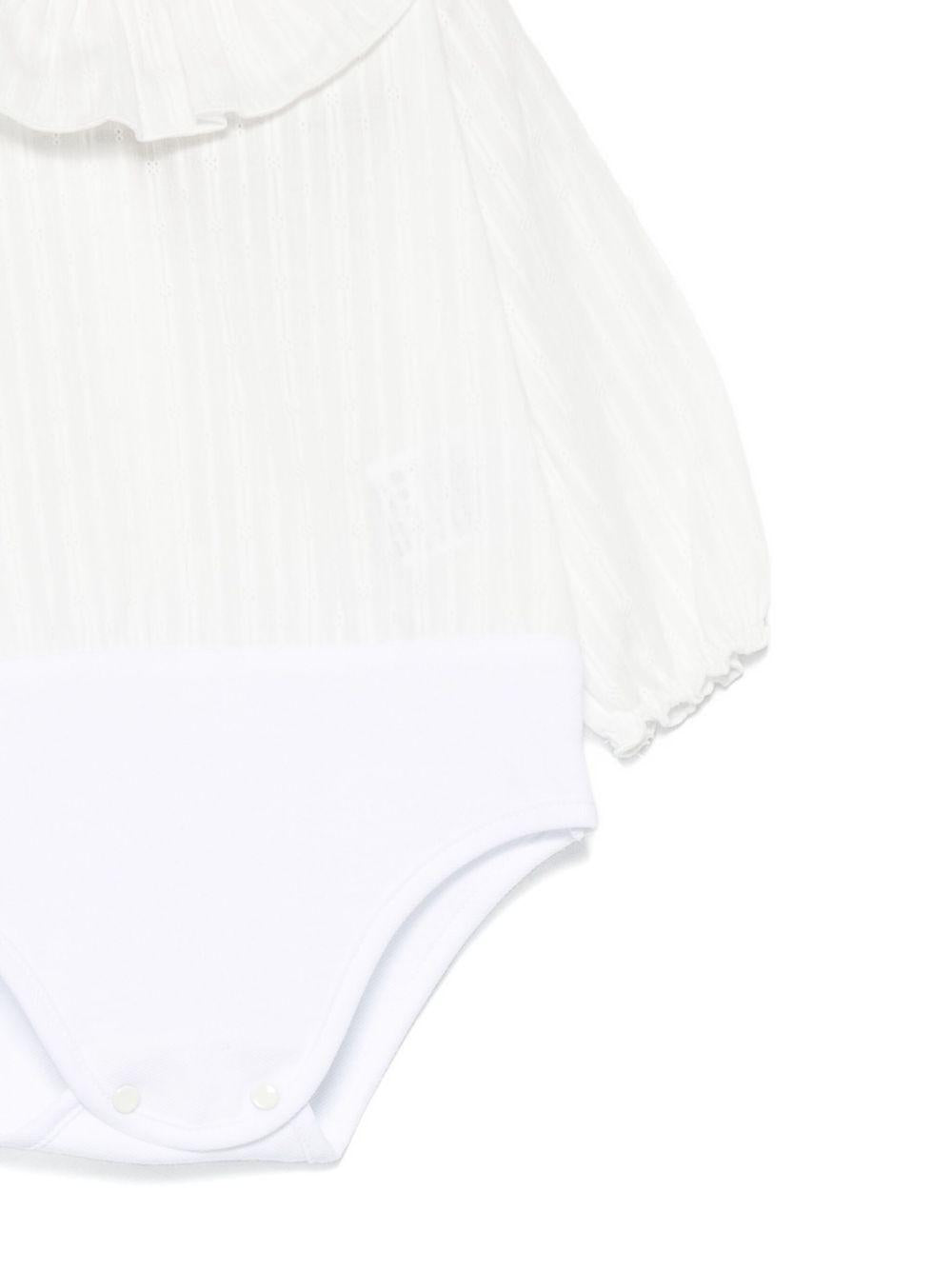 Tutina per neonata La Stupenderia bianca con decorazione a petali - Rubino Kids