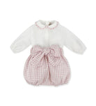 Tutina per neonata La Stupenderia rosa con motivo a quadretti - Rubino Kids