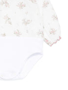 Tutina per neonata La Stupenderia rosa con pantaloni a campana con volant - Rubino Kids