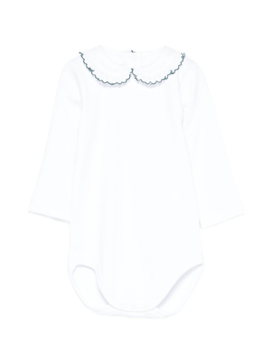 Tutina per neonata Mariella Ferrari bianca con colletto alla Peter Pan