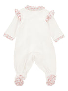 Tutina per neonata Monnalisa bianco con logo ricamato - Rubino Kids