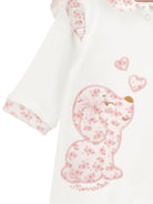 Tutina per neonata Monnalisa bianco con logo ricamato - Rubino Kids