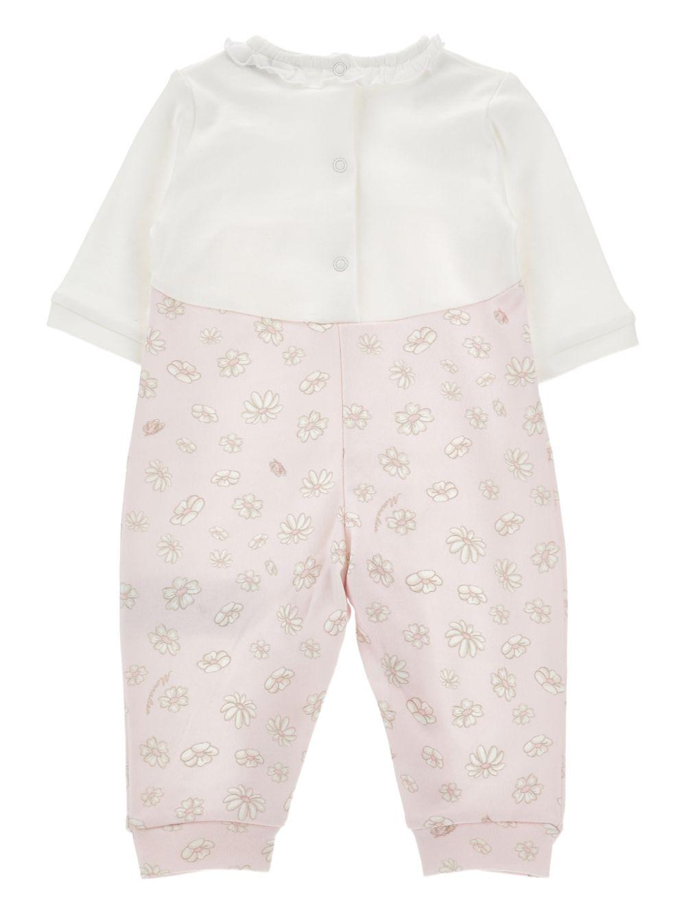 Tutina per neonata Monnalisa rosa con stampa coniglietti - Rubino Kids