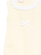 Tutina per neonata Paz Rodriguez gialla con dettaglio fiocco - Rubino Kids