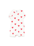 Tutina per neonata Petit Bateau bianca con stampa a cuore all - over - Rubino Kids