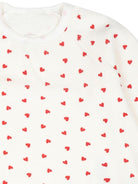Tutina per neonata Petit Bateau bianca con stampa a cuori - Rubino Kids