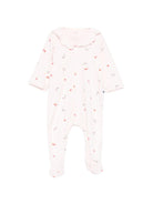 Tutina per neonata Petit Bateau rosa con stampa a fiori - Rubino Kids