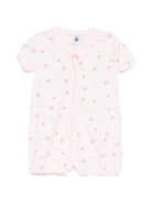 Tutina per neonata Petit Bateau rosa con stampa floreale - Rubino Kids