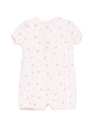 Tutina per neonata Petit Bateau rosa con stampa floreale - Rubino Kids