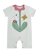 Tutina per neonata Stella McCartney Kids bianca con design fiore - Rubino Kids
