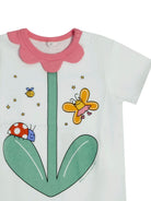 Tutina per neonata Stella McCartney Kids bianca con design fiore - Rubino Kids