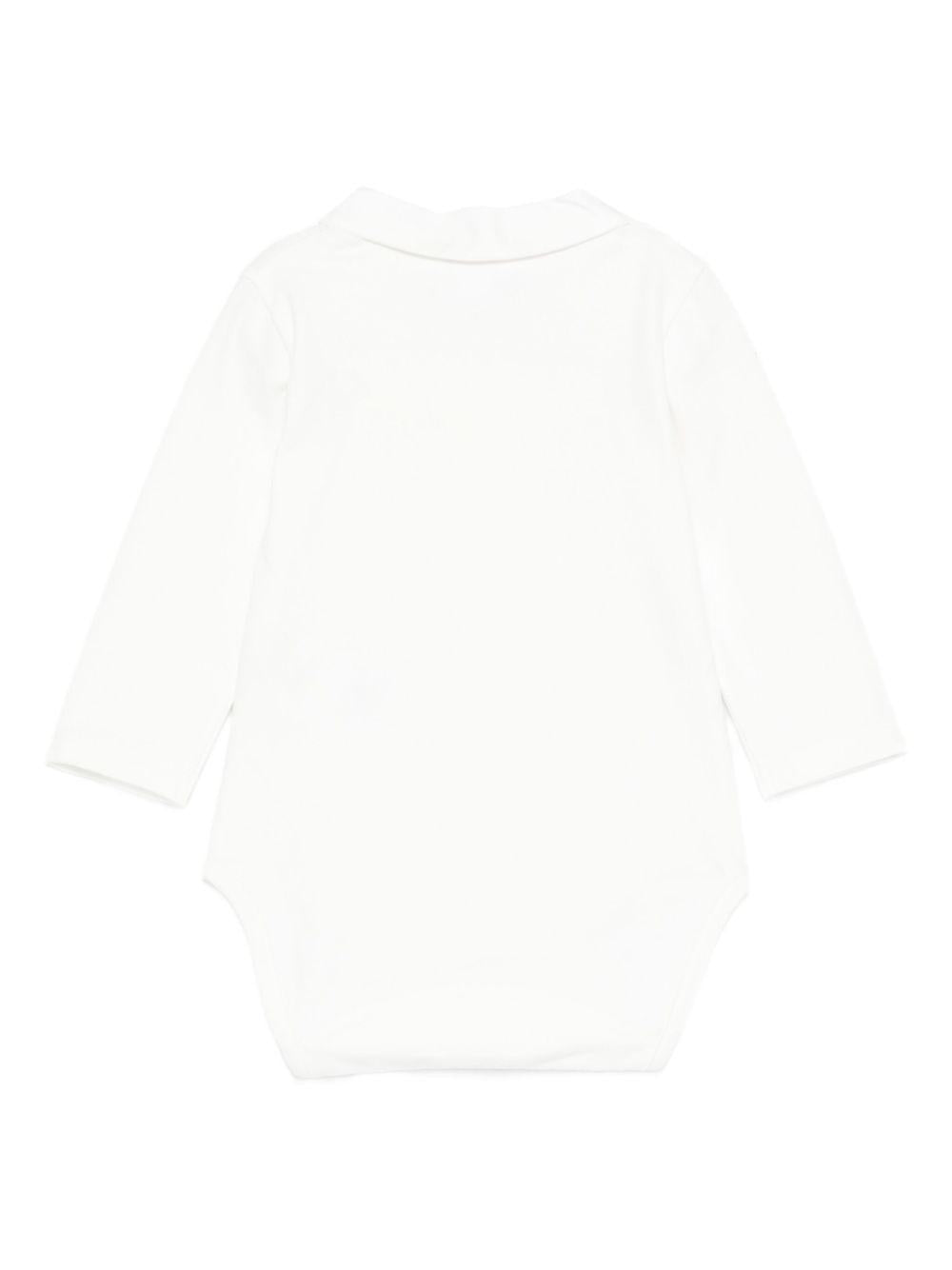 Tutina per neonata Tartin Et Chocolat bianca con colletto ricamato - Rubino Kids