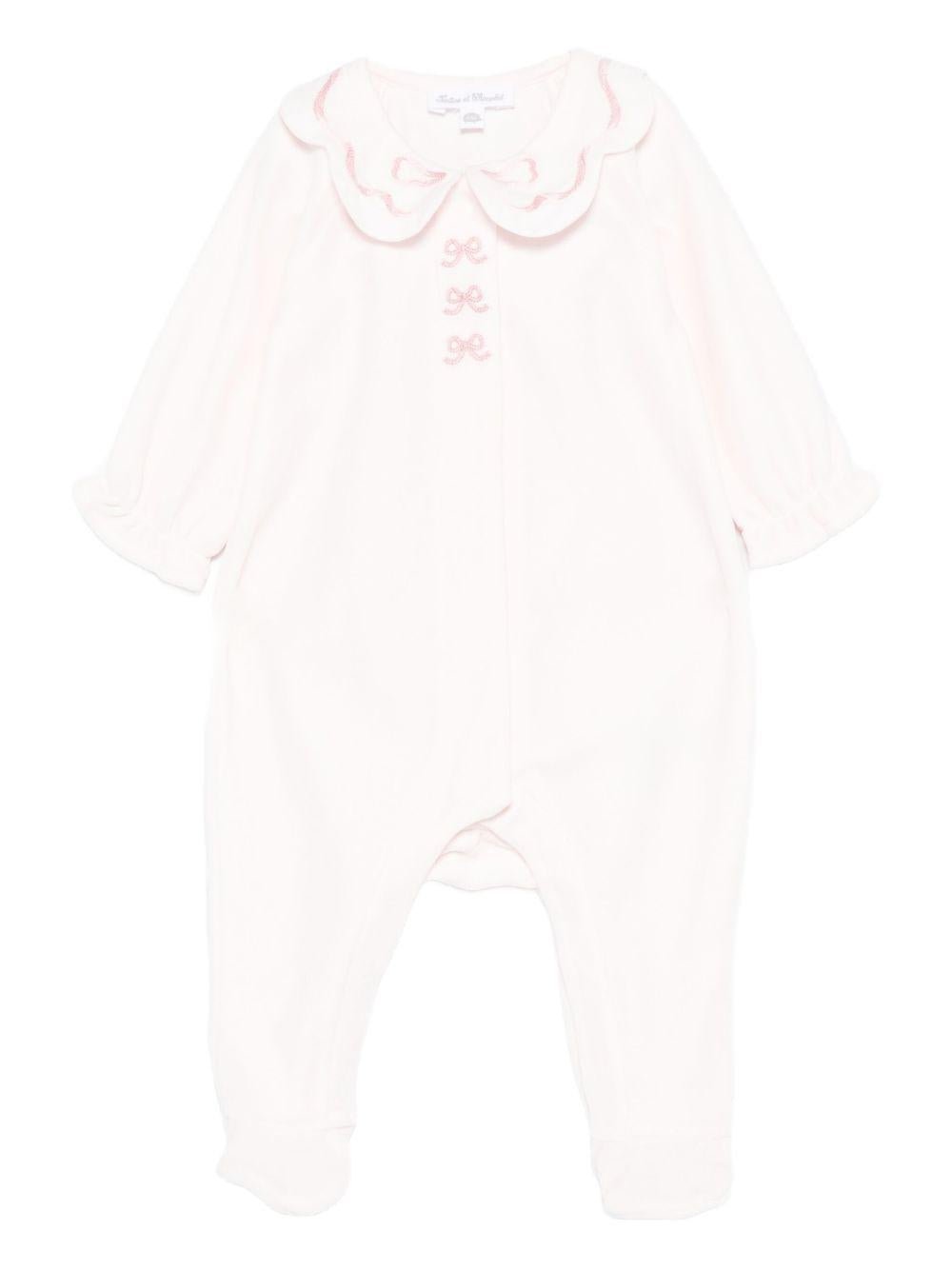 Tutina per neonata Tartine Et Chocolate rosa con colletto smerlato - Rubino Kids