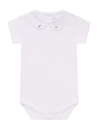 Tutina per neonati Bonpoint bianca con colletto ricamato - Rubino Kids