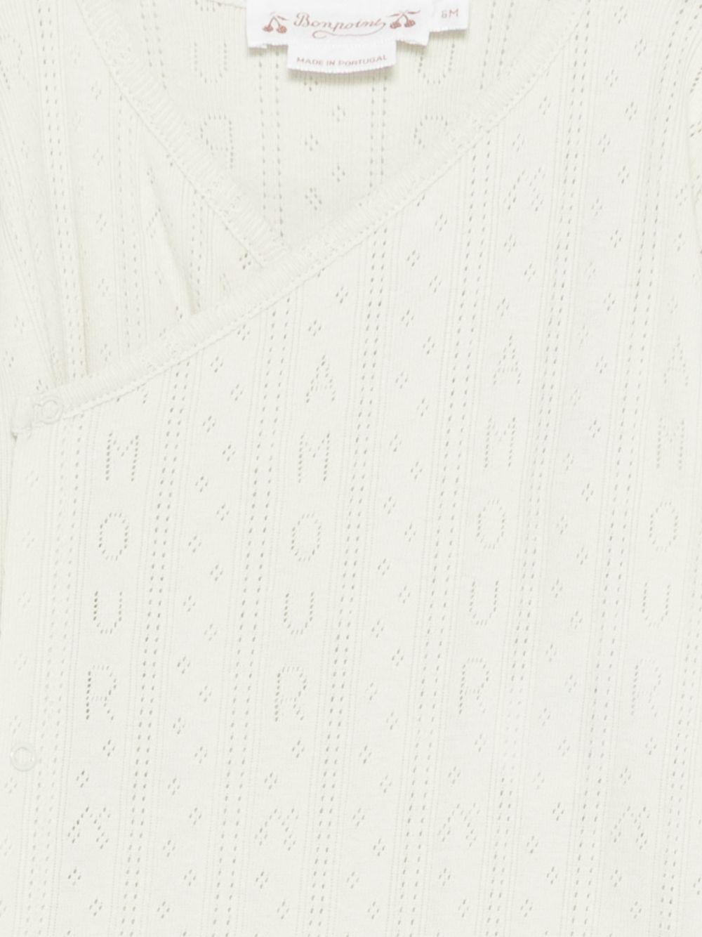 Tutina per neonati Bonpoint verde con lavorazione pointelle - Rubino Kids