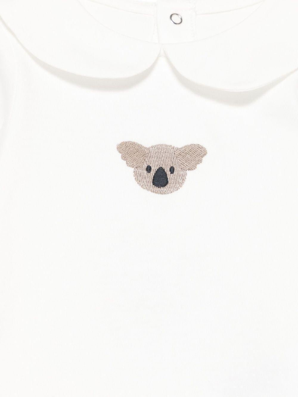 Tutina per neonati Donsje bianca con ricamo koala - Rubino Kids