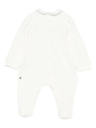 Tutina per neonati Il Gufo bianca con ricamo animali sul davanti - Rubino Kids