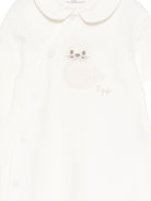 Tutina per neonati Il Gufo bianca con ricamo Foca sul davanti - Rubino Kids