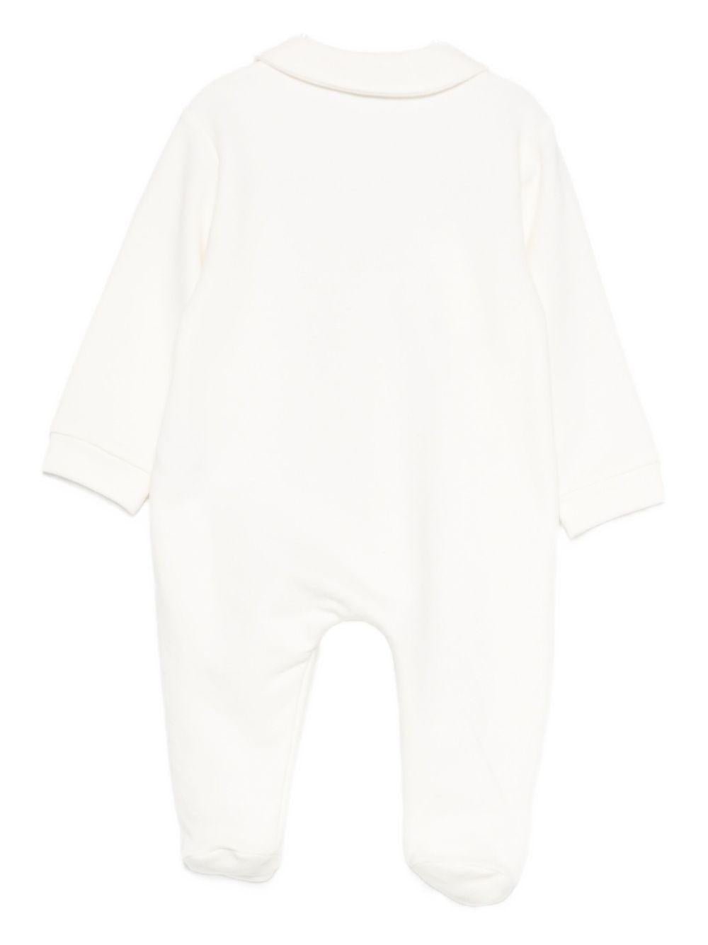 Tutina per neonati Il Gufo bianca con ricamo Foca sul davanti - Rubino Kids