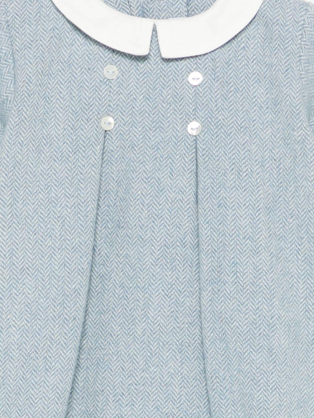 Tutina per neonati Mariella Ferrari azzurra con colletto alla Peter Pan - Rubino Kids