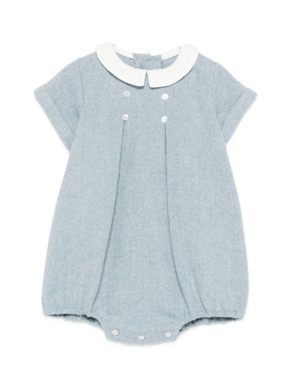 Tutina per neonati Mariella Ferrari azzurra con colletto alla Peter Pan - Rubino Kids