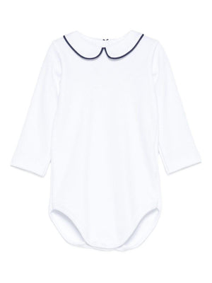 Mariella Ferrari baby romper in white with blue trim