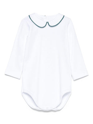Mariella Ferrari baby romper in white with green trim