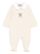 Tutina per neonati Moschino Kids beige con ricamo Teddy Bear - Rubino Kids