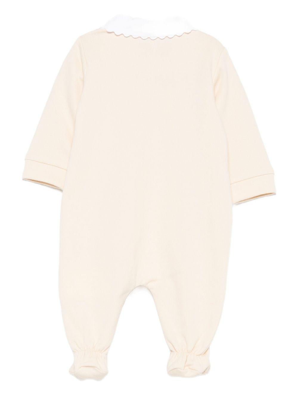Tutina per neonati Moschino Kids beige con ricamo Teddy Bear - Rubino Kids