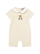 Tutina per neonati Moschino Kids beige con stampa Teddy Bear su nuvola - Rubino Kids