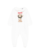 Tutina per neonati Moschino Kids bianca con orsacchiotto - Rubino Kids